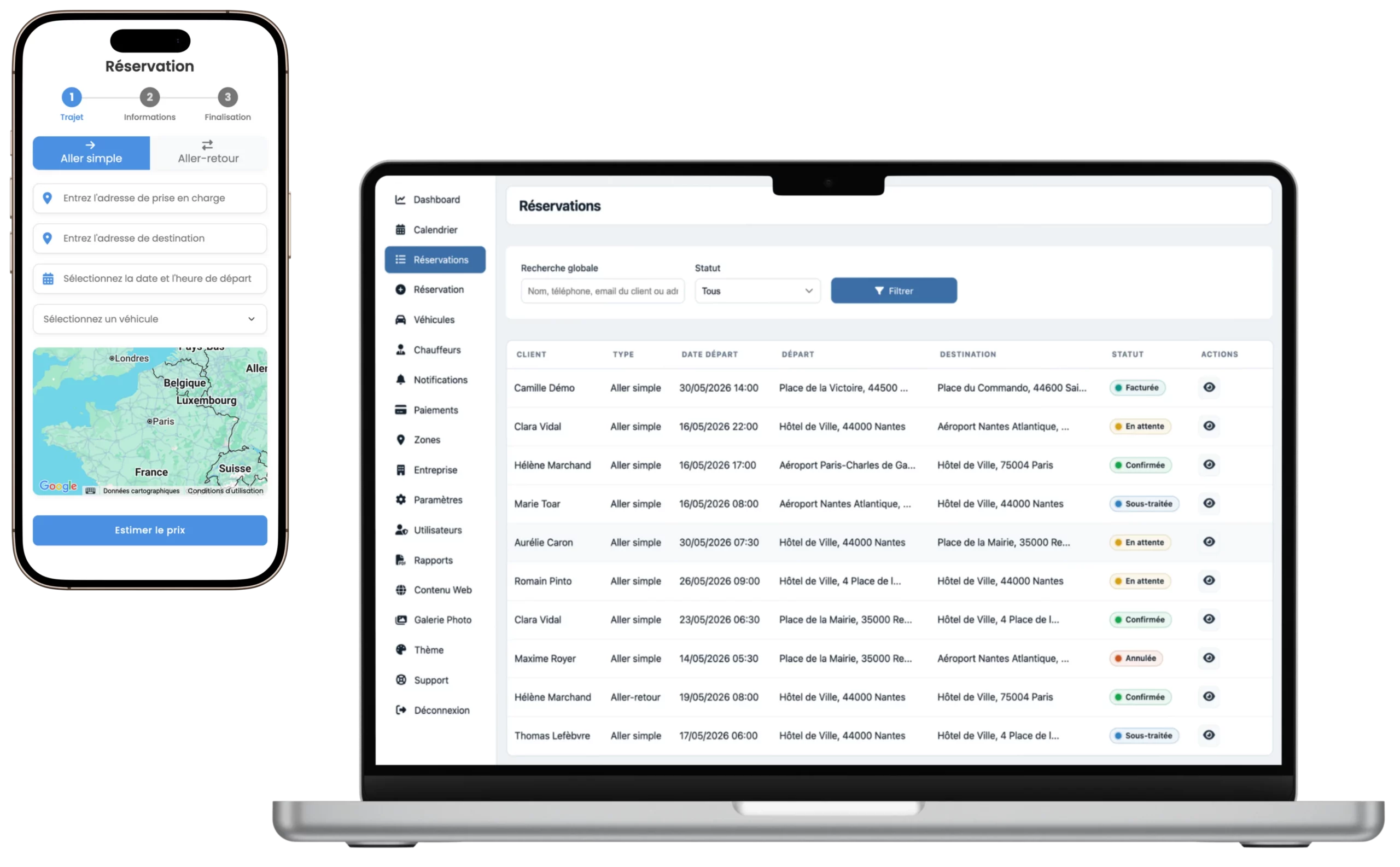 reservation en ligne avec planyourdrive
